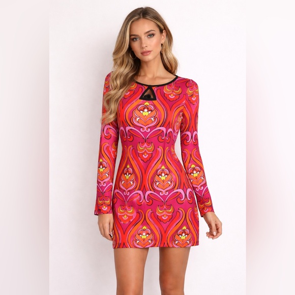 Laundry By Shelli Segal Dresses & Skirts - Laundry by Shelli Segal Retro Print Mini Dress Size Large